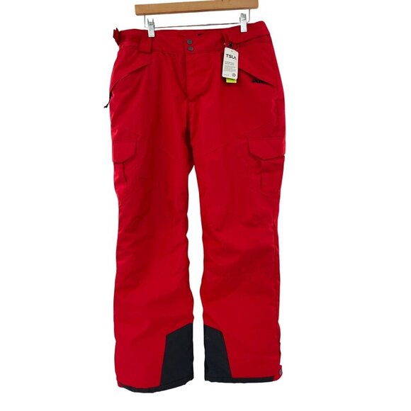 Tesla Gear TSLA Womens Red Insulated Cargo Snow Pants Adj Waist - Picture 1 of 14